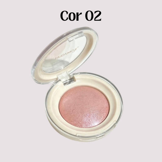 Blush Compacto - Hudamoji - Efeito Glow Natural
