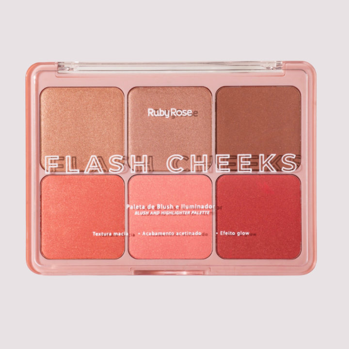 Paleta De Blush E Iluminador Flash Cheeks -  Ruby Rose